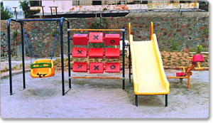 TODDLERS RANGE •	  SPECIFICATIONS:  PRODUCT CODE: MAPS T14 AGE GROUP: 5-12 YRS. PRODUCT AREA: 6.1, X 5.7 MTS SAFE PLAY AREA: 8.1, X 7.7 MTS PRODUCT HEIGHT: 4.0 MTS •	  SPECIFICATIONS:  PRODUCT CODE: MAPS 11 PRODUCT AREA: 8.8, X 5.4 MTS SAFE PLAY AREA: 10.8, X 7.4 MTS PRODUCT HEIGHT: 2.8 MTS •	  SPECIFICATIONS:  PRODUCT CODE: MAPS 13 PRODUCT AREA: 6.5, X 5.4 MTS SAFE PLAY AREA: 8.5, X 7.4 MTS PRODUCT HEIGHT: 2.0 MTS •	  SPECIFICATIONS:  PRODUCT CODE: MAPS 14 PRODUCT AREA: 5.7, X 5.5 MTS SAFE PLAY AREA: 7.7, X 7.5 MTS PRODUCT HEIGHT: 2.8 MTS •	  SPECIFICATIONS:  PRODUCT CODE: MAPS 15 PRODUCT AREA: 6.6, X 4.9 MTS SAFE PLAY AREA: 8.6, X 6.9 MTS PRODUCT HEIGHT: 2.8 MTS •	  TODDLER SWING SPECIFICATIONS:  PRODUCT CODE: PGSW 8 AGE GROUP: 3-8 YRS. PRODUCT AREA: 3.3, X 1.0 MTS SAFE PLAY AREA: 4.3, X 2.0 MTS PRODUCT HEIGHT: 2.5 MTS •	  MINI WAVE SLIDE SPECIFICATIONS:  PRODUCT CODE: PGSD 34 AGE GROUP: 3-8 YRS. PRODUCT AREA: 2.2, X 0.6 MTS SAFE PLAY AREA: 2.2, X 1.6 MTS PRODUCT HEIGHT: 1.2 PLATFORM HEIGHT: 0.9 MTS •	  MINI SLIDE SPECIFICATIONS:  PRODUCT CODE: PGSD 36 AGE GROUP: 3-8 YRS. PRODUCT AREA: 2.5, X 1.5 MTS SAFE PLAY AREA: 3.5, X 2.5 MTS PRODUCT HEIGHT: 1.2 MTS PLATFORM HEIGHT: 0.9 MTS •	  COMBINATION SET 4X1 SPECIFICATIONS:  PRODUCT CODE: PGKD 02 AGE GROUP: 2-4 YRS. PRODUCT AREA: 2.9, X 1.6 MTS SAFE PLAY AREA: 3.9, X 2.6 MTS PRODUCT HEIGHT: 1.2 MTS •	  COMBINATION SET 3X1 SPECIFICATIONS:  PRODUCT CODE: PGKD 03 AGE GROUP: 2-4 YRS. PRODUCT AREA: 2.0, X 1.6 MTS SAFE PLAY AREA: 3.0, X 2.6 MTS PRODUCT HEIGHT: 1.2 MTS •	  ROCKING BOAT SPECIFICATIONS:  PRODUCT CODE: PGKD 08 AGE GROUP: 3-8 YRS. PRODUCT AREA: 0.5, X 1.3 MTS SAFE PLAY AREA: 1.5, X 2.3 MTS PRODUCT HEIGHT: 1.0 MTS •	  KIDDIES BENCH SPECIFICATIONS:  PRODUCT CODE: PGGD 07 AGE GROUP: 4-12 YRS. PRODUCT AREA: 0.8, X 0.4 MTS SAFE PLAY AREA: 1.8, X 1.4 MTS PRODUCT HEIGHT: 0.6 MTS