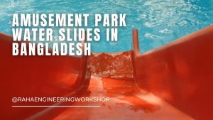 Amusement park water slides in Bangladesh
